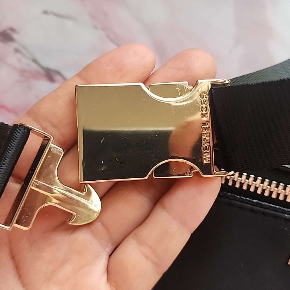 Michael Kors Black and Gold Waist Bag - Picture 5 of 12